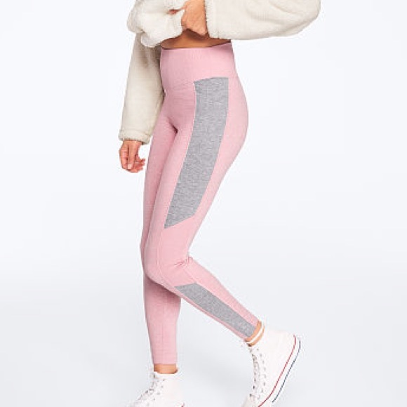 PINK Victoria's Secret Pants - Victoria’s Secret pink Gray cozy high waisted side pocket leggings